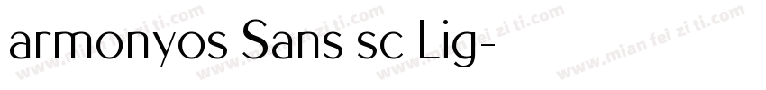 armonyos Sans sc Lig字体转换